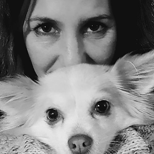 Sabrina Thiot et sa chienne